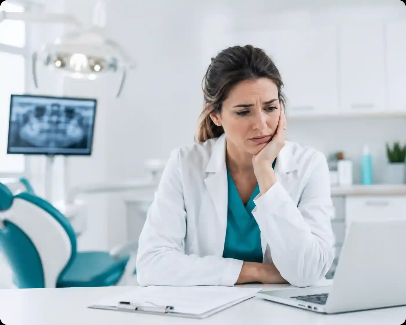 Dental SEO services problem showing a dental practice losing patients because of low Google visibility