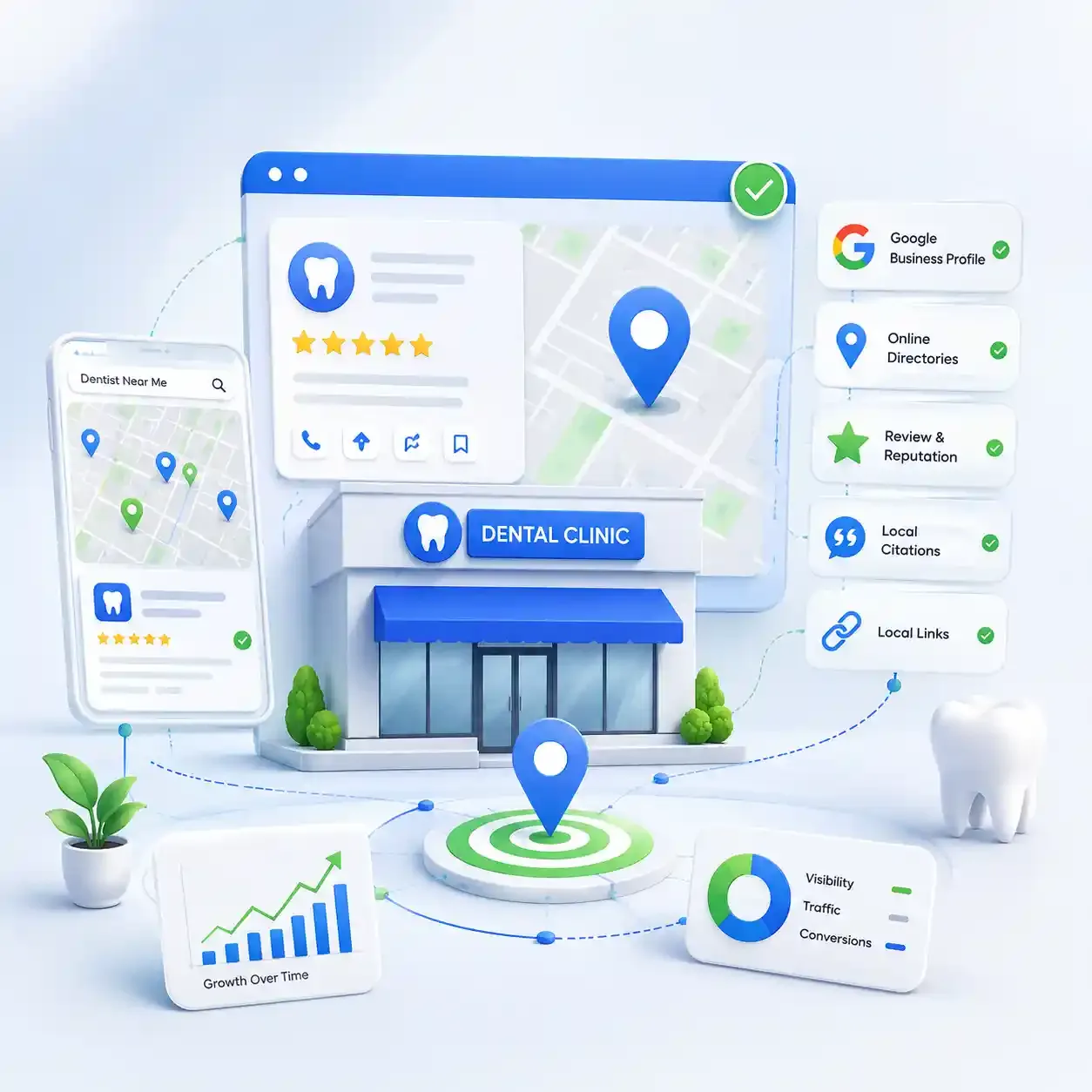 Dental local SEO strategy planning for dentists
