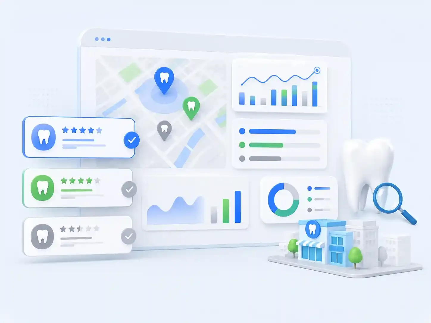 Local dental SEO competitor analysis dashboard